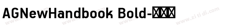AGNewHandbook Bold字体转换